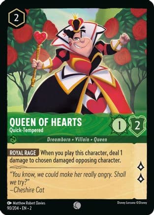 Queen of Hearts - Quick-Tempered (90/204) [Rise of the Floodborn] Cold Foil