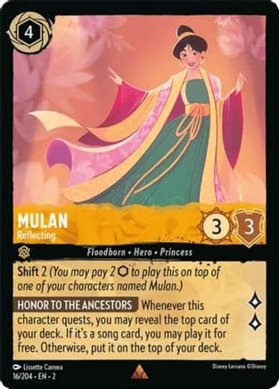 Mulan - Reflecting (16/204) [Rise of the Floodborn] Cold Foil