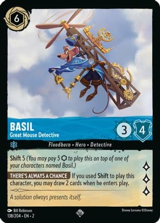 Basil - Great Mouse Detective (138/204) [Rise of the Floodborn] Cold Foil