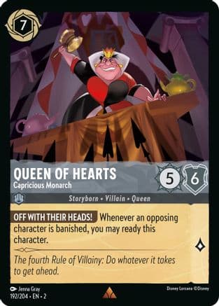 Queen of Hearts - Capricious Monarch (192/204) [Rise of the Floodborn] Cold Foil