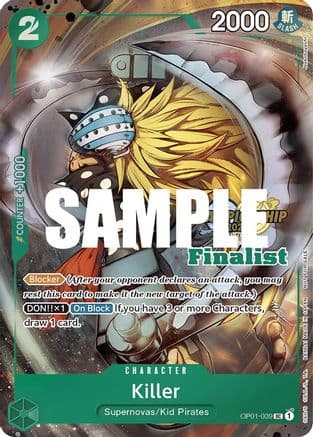 Killer (CS 2023 Top Players Pack) [Finalist] (OP01-039) - One Piece Promotion Cards