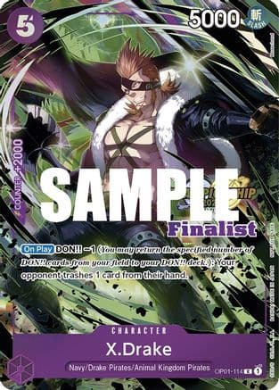 X.Drake (CS 2023 Top Players Pack) [Finalist] (OP01-114) - One Piece Promotion Cards