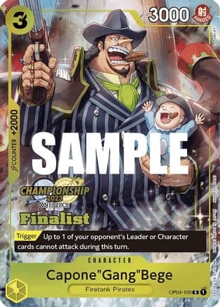 Capone"Gang"Bege (CS 2023 Top Players Pack) [Finalist] (OP04-100) - One Piece Promotion Cards