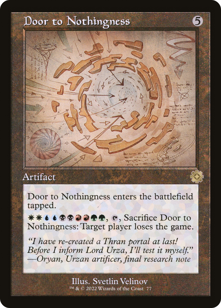 Door to Nothingness (Retro Schematic) [The Brothers' War Retro Artifacts] Foil