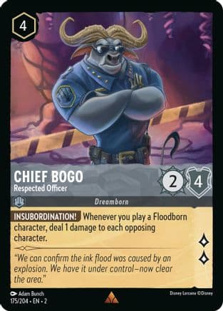 Chief Bogo - Respected Officer (175/204) [Rise of the Floodborn] Cold Foil