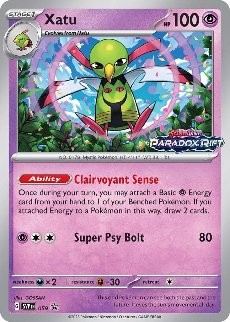 Xatu (Prerelease) 059- SV Scarlet & Violet Promo Cards Holofoil