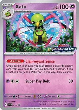 Xatu (Prerelease) 059- SV Scarlet & Violet Promo Cards Holofoil