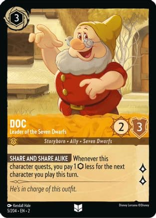 Doc - Leader of the Seven Dwarfs (5/204) [Rise of the Floodborn] Cold Foil