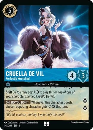 Cruella De Vil - Perfectly Wretched (145/204) [Rise of the Floodborn] Cold Foil