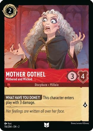 Mother Gothel - Withered and Wicked (116/204) [Rise of the Floodborn] Cold Foil