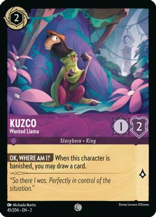 Kuzco - Wanted Llama (45/204) [Rise of the Floodborn] Cold Foil