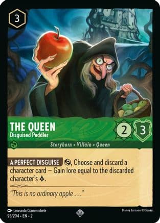 The Queen - Disguised Peddler (93/204) [Rise of the Floodborn] Cold Foil