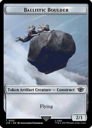 Ballistic Boulder // Food (0022) Double-Sided Token (Surge Foil) |  Foil (21 // 22) [The Lord of the Rings: Tales of Middle-earth]