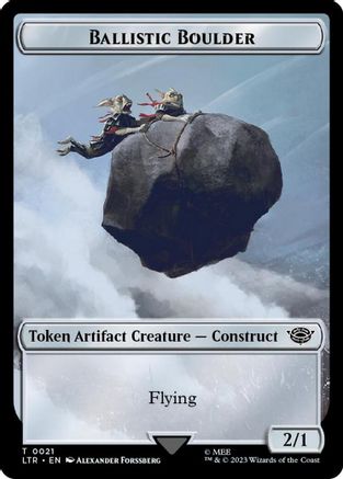 Ballistic Boulder // Food (0024) Double-Sided Token (Surge Foil) |  Foil (21 // 24) [The Lord of the Rings: Tales of Middle-earth]