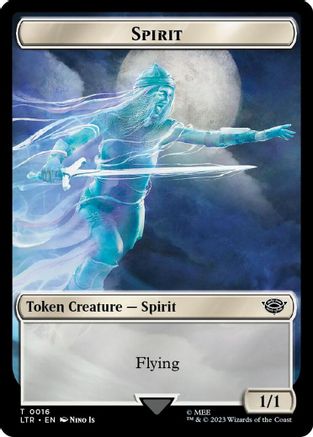 Spirit // Food (0022) Double-Sided Token (Surge Foil) |  Foil (16 // 22) [The Lord of the Rings: Tales of Middle-earth]