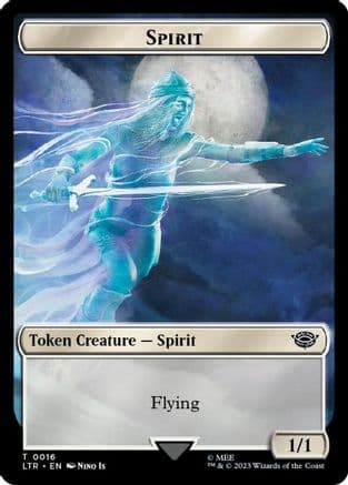 Spirit // Food (0023) Double-Sided Token (Surge Foil) |  Foil (16 // 23) [The Lord of the Rings: Tales of Middle-earth]