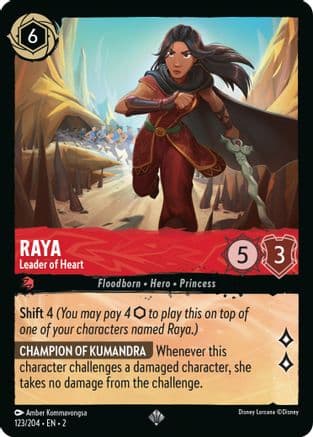Raya - Leader of Heart (123/204) [Rise of the Floodborn] Cold Foil