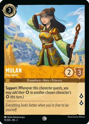 Mulan - Free Spirit (15/204) [Rise of the Floodborn] Cold Foil