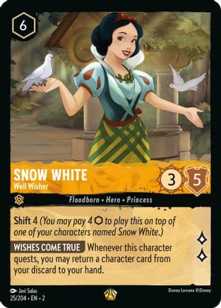 Snow White - Well Wisher (25/204) [Rise of the Floodborn] Cold Foil
