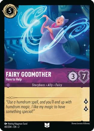 Fairy Godmother - Here to Help (40/204) [Rise of the Floodborn] Cold Foil