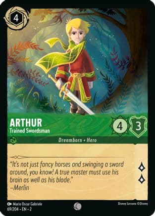 Arthur - Trained Swordsman (69/204) [Rise of the Floodborn] Cold Foil