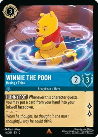 Winnie the Pooh - Having a Think (161/204) [Rise of the Floodborn] Cold Foil
