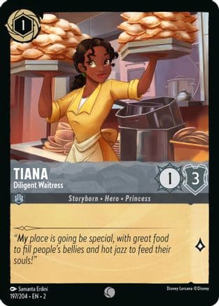 Tiana - Diligent Waitress (197/204) [Rise of the Floodborn] Cold Foil
