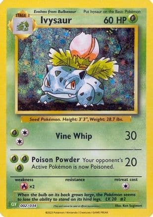 Ivysaur 002- Trading Card Game Classic Holofoil
