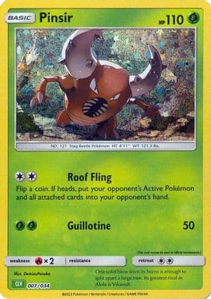 Pinsir 007- Trading Card Game Classic Holofoil