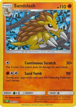 Sandslash 009- Trading Card Game Classic Holofoil