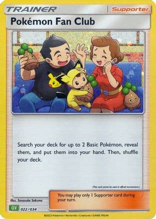 Pokemon Fan Club (CLV) 022- Trading Card Game Classic Holofoil