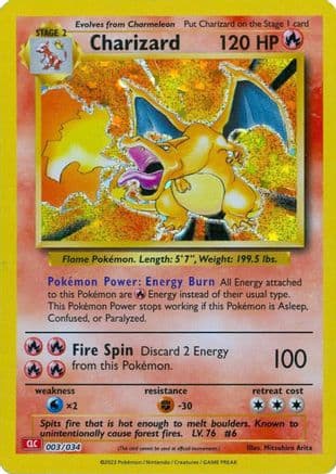 Charizard 003- Trading Card Game Classic Holofoil