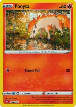 Ponyta 004- Trading Card Game Classic Holofoil