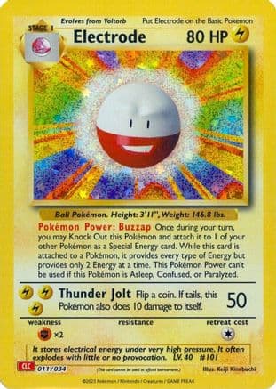 Electrode 011- Trading Card Game Classic Holofoil