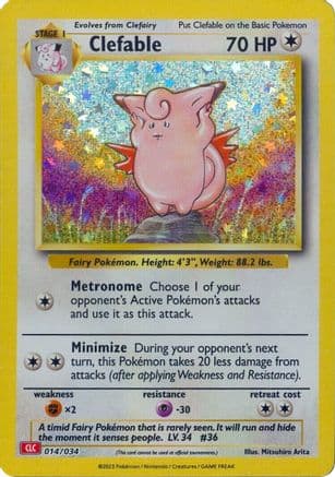 Clefable 014- Trading Card Game Classic Holofoil