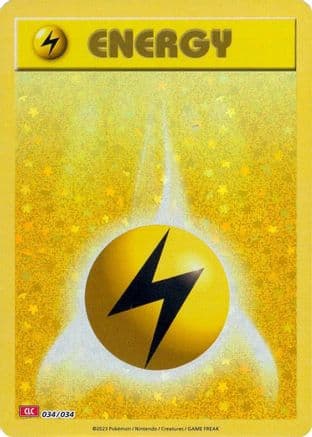 Basic Lightning Energy 034- Trading Card Game Classic Holofoil