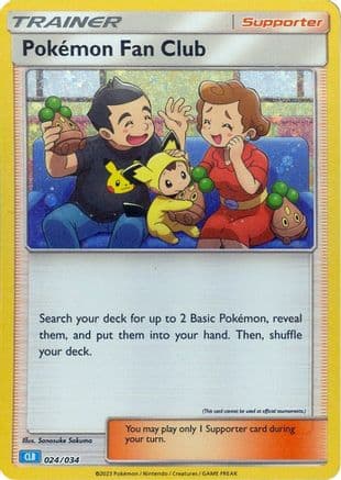 Pokemon Fan Club (CLB) 024- Trading Card Game Classic Holofoil