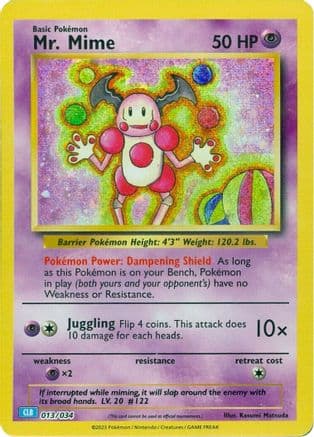 Mr. Mime 013- Trading Card Game Classic Holofoil