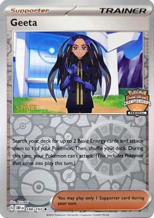 Geeta (Regional Championships) [Staff] 188/197 - League & Championship Cards Reverse Holofoil
