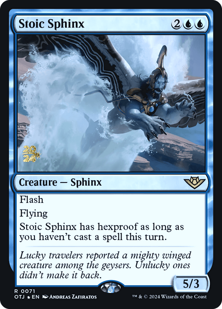 Stoic Sphinx [Outlaws of Thunder Junction Prerelease Promos]