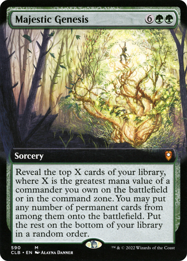 Majestic Genesis (Extended Art) [Commander Legends: Battle for Baldur's Gate] Foil