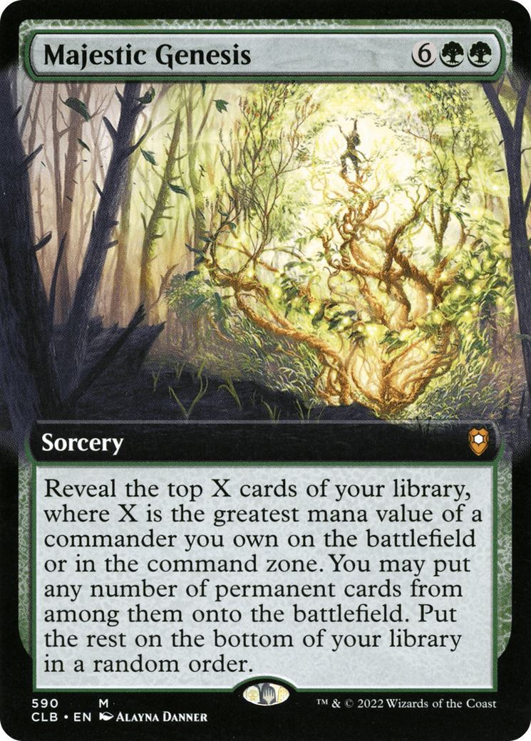 Majestic Genesis (Extended Art) [Commander Legends: Battle for Baldur's Gate]