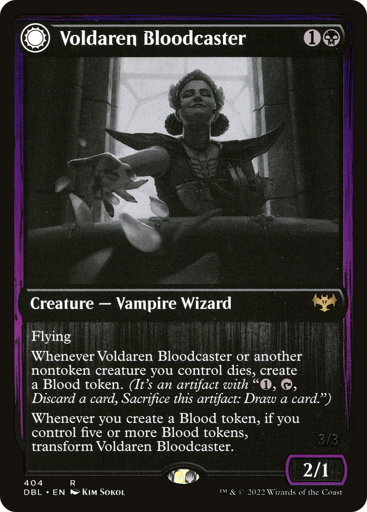 Voldaren Bloodcaster // Bloodbat Summoner [Innistrad: Double Feature] Foil
