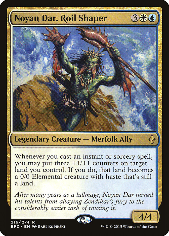 Noyan Dar, Roil Shaper 216/274 (Battle for Zendikar) 
