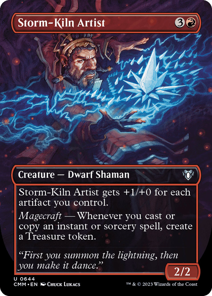Storm-Kiln Artist (Borderless Alternate Art) [Commander Masters] Foil