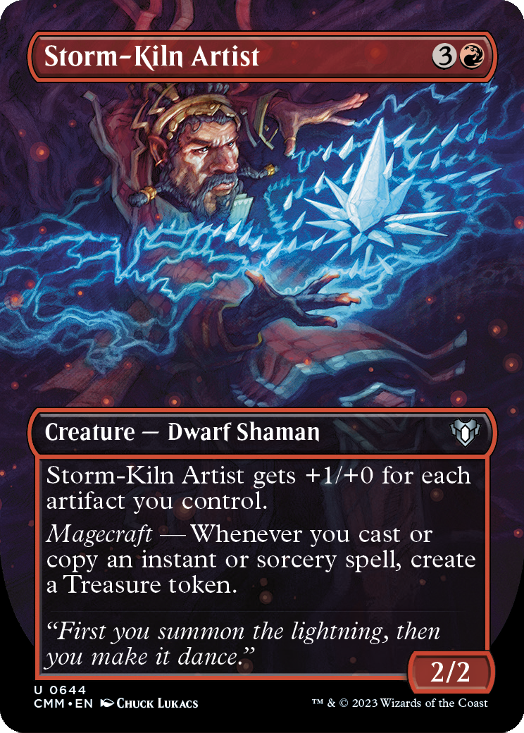 Storm-Kiln Artist (Borderless Alternate Art) [Commander Masters] Foil