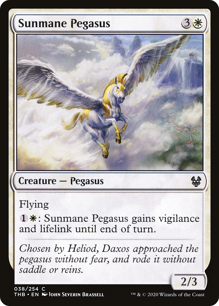 Sunmane Pegasus [Theros Beyond Death] Foil