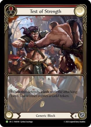 Test of Strength - FAB199 (FAB199) - Flesh and Blood: Promo Cards Rainbow Foil