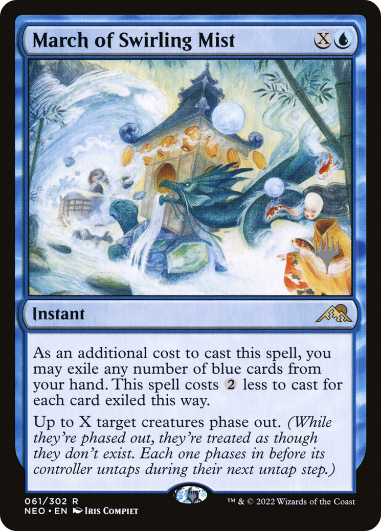 March of Swirling Mist (Promo Pack) [Kamigawa: Neon Dynasty Promos] Foil