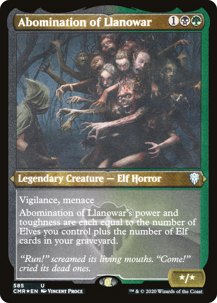 Abomination of Llanowar (585) [Commander Legends]  Foil